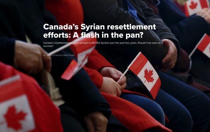 Jacqueline Swaisland – Canada’s Syrian resettlement efforts: A flash in the pan?