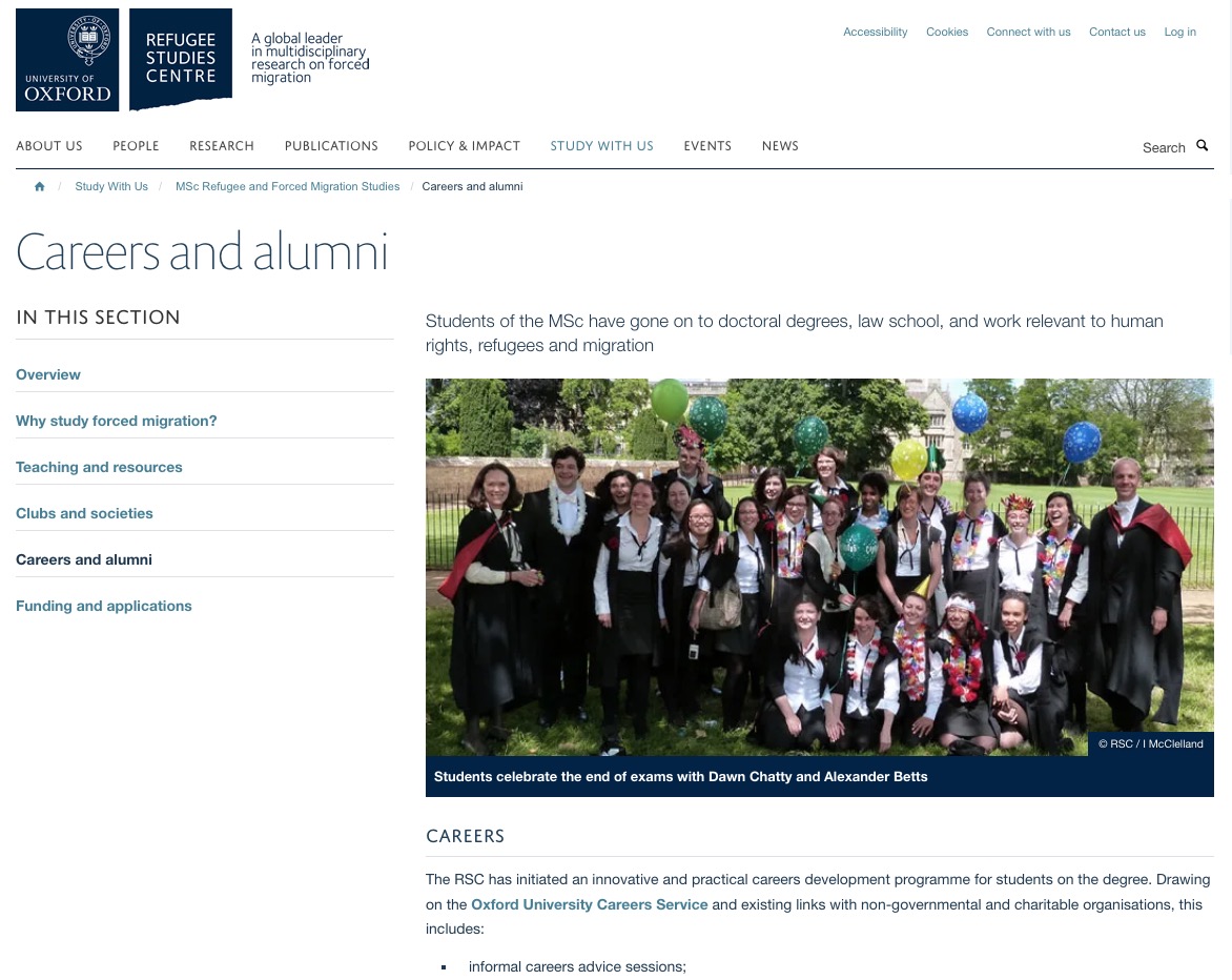 Warda Shazadi Meighen – Oxford University Refugee Studies Centre Alumni